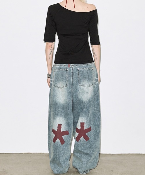 FANCY CLUB(ファンシークラブ)の「【FANCY CLUB】BAYWATCH DENIM PANTS / 【ファンシークラブ】ベイウォッチバルーンデニムパンツ(デニムパンツ・レディース・ブルー/ベージュ・01/02)」の18枚目の写真