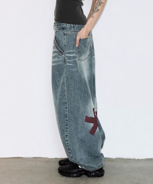 FANCY CLUB(ファンシークラブ)の「【FANCY CLUB】BAYWATCH DENIM PANTS / 【ファンシークラブ】ベイウォッチバルーンデニムパンツ(デニムパンツ・レディース・ブルー/ベージュ・01/02)」の15枚目の写真
