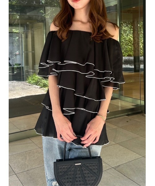 Офисный трикотажный браун‑блуз (Office‑tidy blunt blouse)