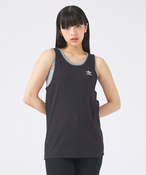 adidas(アディダス)の「【adidas Originals/ アディダス オリジナルス】タンクトップ トレフォイル エッセンシャルズ / JOL49(タンクトップ・メンズ・ブラック/ホワイト・M/XL/L)」の3枚目の写真