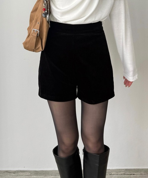 callautia(カラウティア)の「コーデュロイハイウエストショートパンツ(その他パンツ・レディース・ブラック/ブラウン/グレー・MEDIUM/SMALL/LARGE)」の12枚目の写真