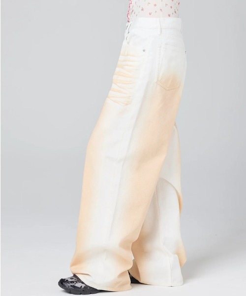 Little sunny bite（リトルサニーバイト）の「littlesunnybite/リトルサニーバイト/color spray denim pants（デニムパンツ・レディース・ピンク/ベージュ/ブルー・S/M）」の6枚目の写真