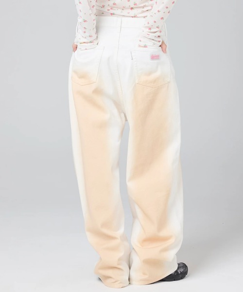 Little sunny bite（リトルサニーバイト）の「littlesunnybite/リトルサニーバイト/color spray denim pants（デニムパンツ・レディース・ピンク/ベージュ/ブルー・S/M）」の7枚目の写真