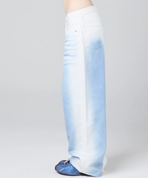 Little sunny bite（リトルサニーバイト）の「littlesunnybite/リトルサニーバイト/color spray denim pants（デニムパンツ・レディース・ピンク/ベージュ/ブルー・S/M）」の10枚目の写真