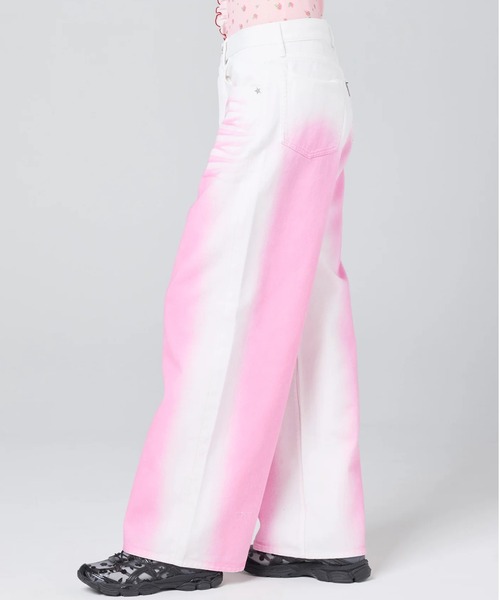 Little sunny bite（リトルサニーバイト）の「littlesunnybite/リトルサニーバイト/color spray denim pants（デニムパンツ・レディース・ピンク/ベージュ/ブルー・S/M）」の13枚目の写真