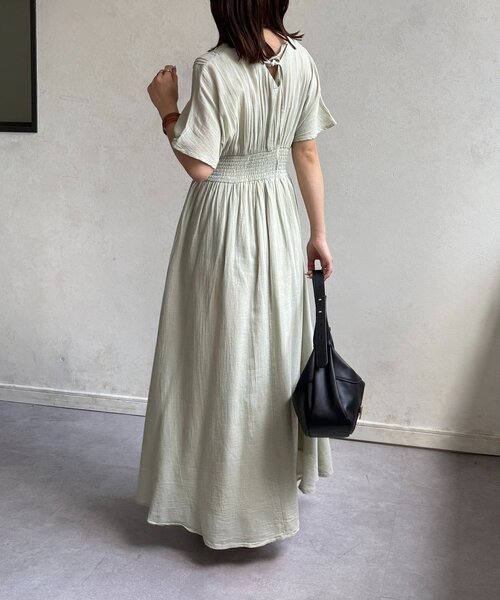 Thevon（ゼボン）の「テープ刺繍ピンタックレースワンピース（ワンピース・レディース・グリーン/ブラック/アイボリー・FREE）」の14枚目の写真