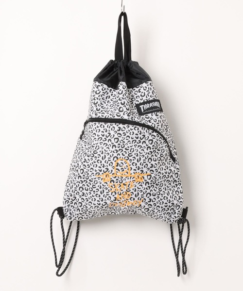THRASHER(スラッシャー)の「THRASHER ナップサック(ST)(バックパック/リュック・メンズ・ベージュ/ピンク/ホワイト系・FREE)」の2枚目の写真