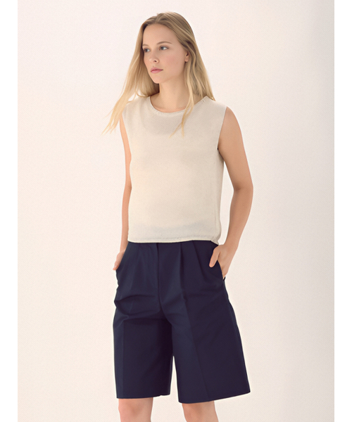 ACUD（アクド）の「Natural Flow Linen Knit _Ivory（Tシャツ/カットソー・レディース・オフホワイト・FREE）」の2枚目の写真