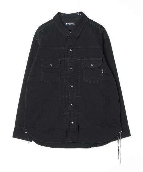 mastermind JAPAN（マスターマインド）の「LIGHT OZ DENIM SHIRT（シャツ/ブラウス・メンズ・インディゴブルー/ブラック・XL）」の2枚目の写真