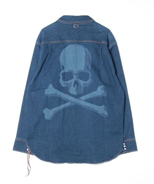 mastermind JAPAN（マスターマインド）の「LIGHT OZ DENIM SHIRT（シャツ/ブラウス・メンズ・インディゴブルー/ブラック・XL）」の4枚目の写真