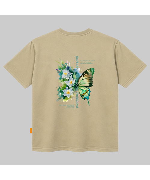 LLAMO(エラモ)の「リリーフライ 半袖Tシャツ 男女共用 ビッグサイズ S 4XL(Tシャツ/カットソー・レディース・レッド/ベージュ/ネイビー/ホワイト・SMALL/X-LARGE/4XL/3XL/LARGE/MEDIUM/2XL)」の3枚目の写真
