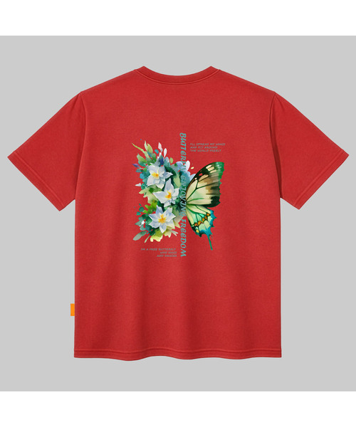 LLAMO(エラモ)の「リリーフライ 半袖Tシャツ 男女共用 ビッグサイズ S 4XL(Tシャツ/カットソー・レディース・レッド/ベージュ/ネイビー/ホワイト・SMALL/X-LARGE/4XL/3XL/LARGE/MEDIUM/2XL)」の4枚目の写真