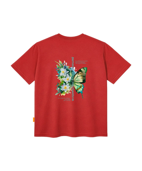 LLAMO(エラモ)の「リリーフライ 半袖Tシャツ 男女共用 ビッグサイズ S 4XL(Tシャツ/カットソー・レディース・レッド/ベージュ/ネイビー/ホワイト・SMALL/X-LARGE/4XL/3XL/LARGE/MEDIUM/2XL)」の6枚目の写真