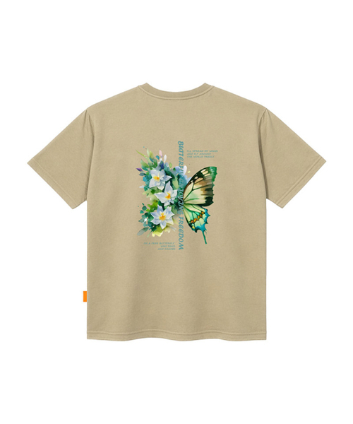 LLAMO(エラモ)の「リリーフライ 半袖Tシャツ 男女共用 ビッグサイズ S 4XL(Tシャツ/カットソー・レディース・レッド/ベージュ/ネイビー/ホワイト・SMALL/X-LARGE/4XL/3XL/LARGE/MEDIUM/2XL)」の7枚目の写真