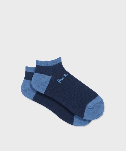 Paul Smith(ポールスミス)の「アンクルロゴ ショートソックス【160659 SN】(ソックス/靴下・メンズ・ネイビー/ブラック/ベージュ/ライトブルー・25-27)」の4枚目の写真