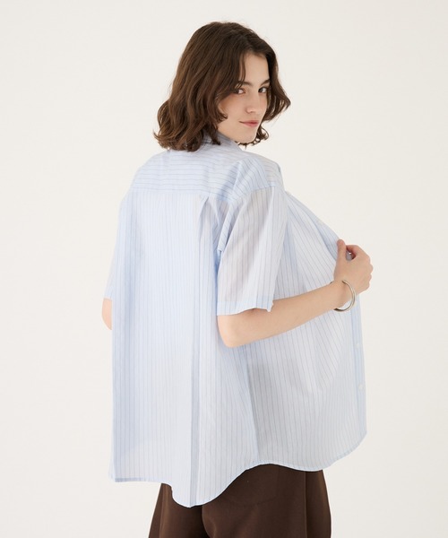 ONCILY(オンシェリー)の「MELTING HEART STRIPE SHIRT / メルティングハートストライプシャツ(シャツ/ブラウス・メンズ・ブラック/ホワイト/ブルー・LARGE/SMALL/MEDIUM)」の13枚目の写真