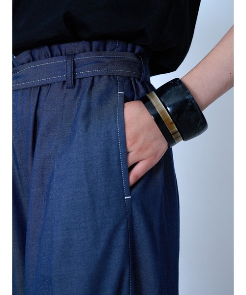 qualite(カリテ)の「【涼やか素材】コットンリヨセルデニムワイドパンツ(デニムパンツ・レディース・インディゴブルー・36/38)」の14枚目の写真