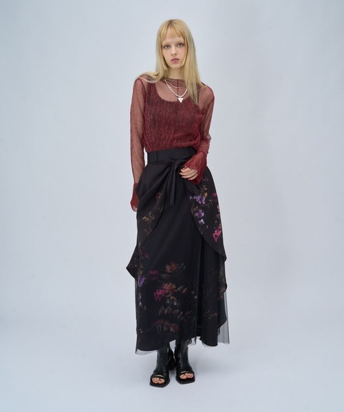 HARE（ハレ）の「シアープリーツフレアカットLS(HARE)（Tシャツ/カットソー・レディース・ブラック/パープル/シルバー/ブルー/レッド・FREE）」の11枚目の写真