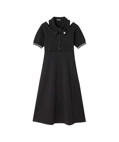 MARY QUANT(マリークワント)の「レイヤードデザインポロ ワンピース(ワンピース・レディース・ブラック/ホワイト/ブルー・M)」の13枚目の写真