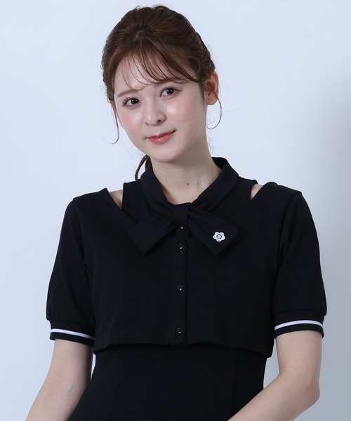 MARY QUANT(マリークワント)の「レイヤードデザインポロ ワンピース(ワンピース・レディース・ブラック/ホワイト/ブルー・M)」の15枚目の写真