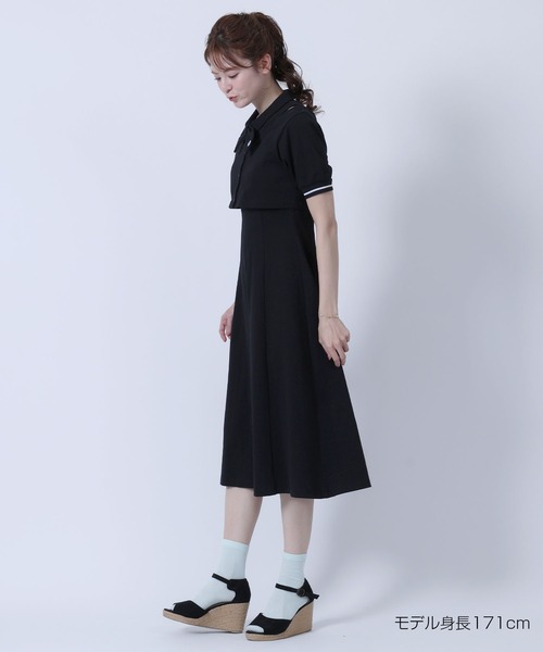 MARY QUANT(マリークワント)の「レイヤードデザインポロ ワンピース(ワンピース・レディース・ブラック/ホワイト/ブルー・M)」の17枚目の写真