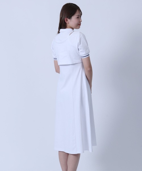 MARY QUANT(マリークワント)の「レイヤードデザインポロ ワンピース(ワンピース・レディース・ブラック/ホワイト/ブルー・M)」の7枚目の写真