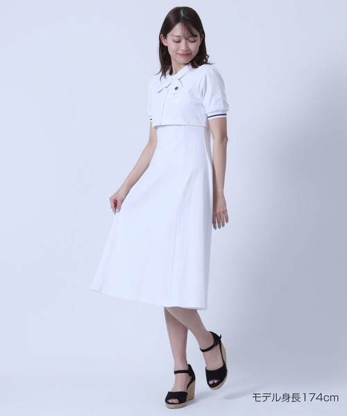 MARY QUANT(マリークワント)の「レイヤードデザインポロ ワンピース(ワンピース・レディース・ブラック/ホワイト/ブルー・M)」の8枚目の写真