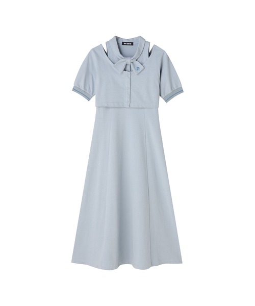MARY QUANT(マリークワント)の「レイヤードデザインポロ ワンピース(ワンピース・レディース・ブラック/ホワイト/ブルー・M)」の18枚目の写真