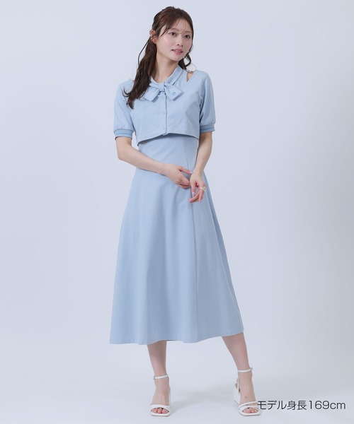 MARY QUANT(マリークワント)の「レイヤードデザインポロ ワンピース(ワンピース・レディース・ブラック/ホワイト/ブルー・M)」の12枚目の写真