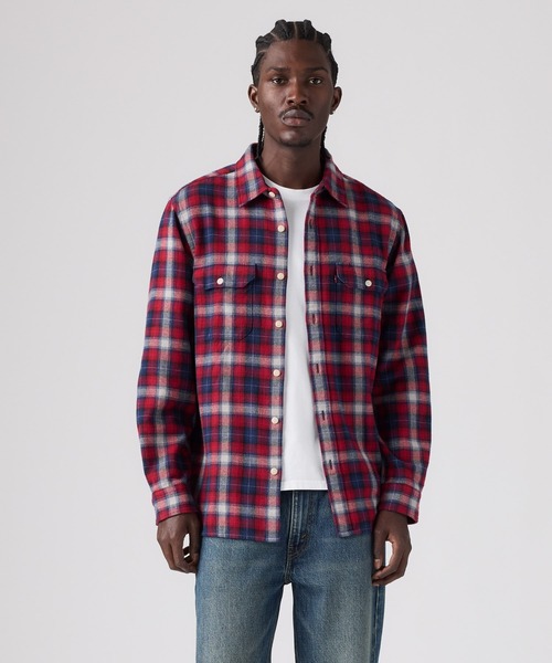 Levi's(リーバイス)の「Levi's/リーバイス ジャクソン ワーカー オーバーシャツ(シャツ/ブラウス・メンズ・レッド・XL)」の1枚目の写真