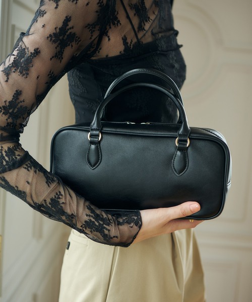 anuans（アニュアンス）の「スクエアボストンバッグ（ボストンバッグ・レディース・ブラウン/ブラック/バーガンディー・FREE）」の20枚目の写真