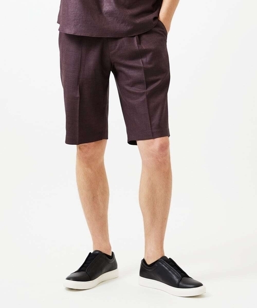 MICHEL KLEIN HOMME (ミッシェルクランオム)の「【セットアップ】ワンタックイージーショートパンツ(その他パンツ・メンズ・ダークグレー/パープル・MEDIUM/LARGE/X-LARGE)」の17枚目の写真
