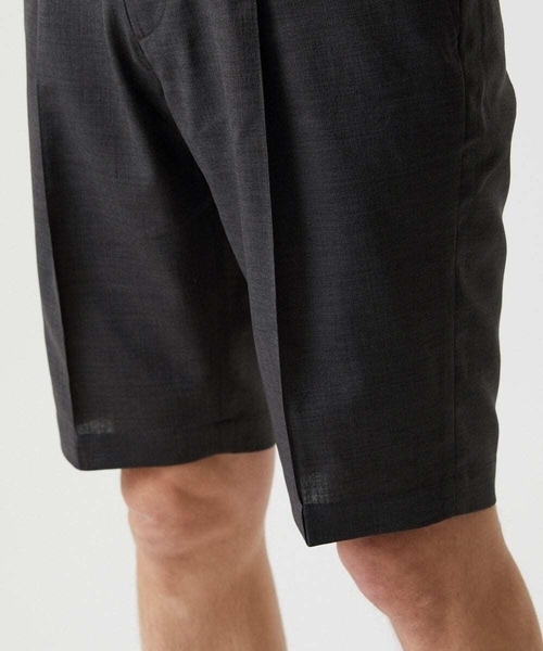 MICHEL KLEIN HOMME (ミッシェルクランオム)の「【セットアップ】ワンタックイージーショートパンツ(その他パンツ・メンズ・ダークグレー/パープル・MEDIUM/LARGE/X-LARGE)」の5枚目の写真