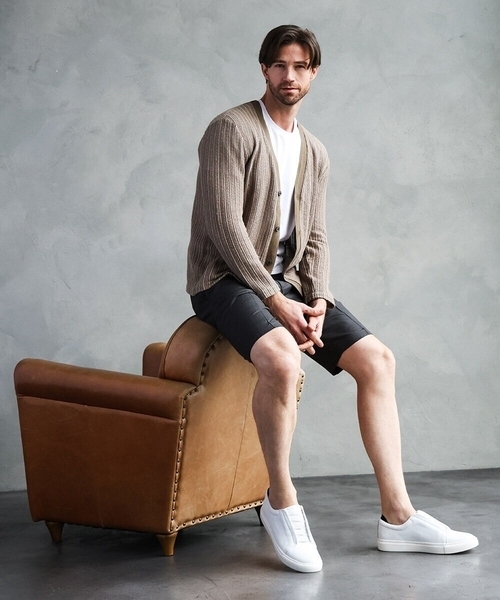 MICHEL KLEIN HOMME (ミッシェルクランオム)の「【セットアップ】ワンタックイージーショートパンツ(その他パンツ・メンズ・ダークグレー/パープル・MEDIUM/LARGE/X-LARGE)」の3枚目の写真