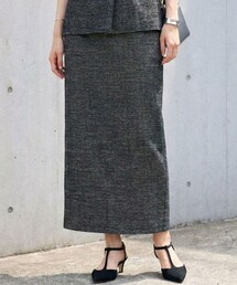 タイトスカート ポケット付き」に該当するブラック/黒色系の
