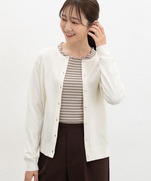 Honeys(ハニーズ)の「メロー使いトップス(Tシャツ/カットソー・レディース・ブラウン系その他2/アイボリー/ボルドー/ベージュ系その他2/ブラック・M/LL/L/S)」の14枚目の写真