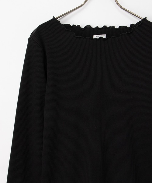 Honeys(ハニーズ)の「メロー使いトップス(Tシャツ/カットソー・レディース・ブラウン系その他2/アイボリー/ボルドー/ベージュ系その他2/ブラック・M/LL/L/S)」の21枚目の写真