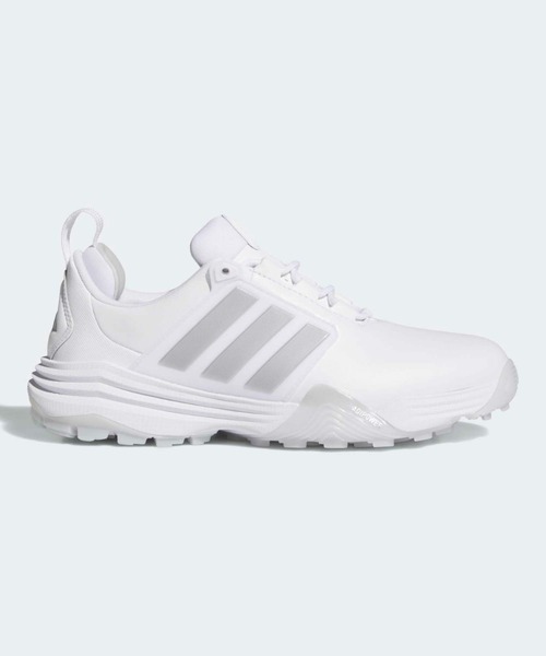 adidas(アディダス)の「アディパワー 26 スパイクレス ゴルフ / ADIPOWER 26 SPIKELESS GOLF SHOES【adidas Golf/アディダスゴルフ】(スニーカー・レディース・ホワイト×シルバー・22.5cm/23.5cm/24.5cm/25.5cm/23.0cm/24.0cm/25.0cm/22.0cm)」の1枚目の写真