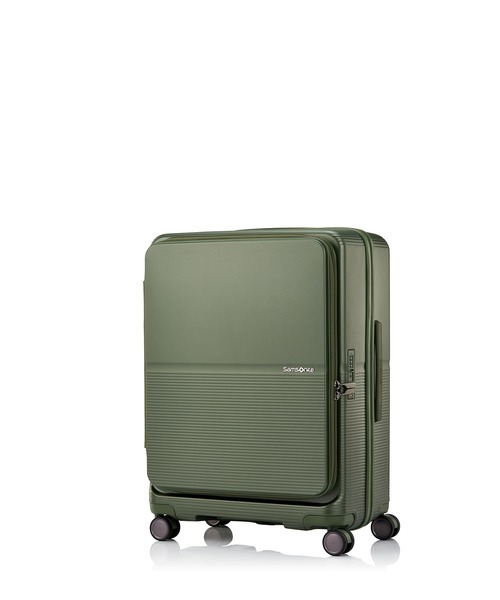 Samsonite(サムソナイト)の「サムソナイト FLATFORM スピナー 66/24 エキスパンダー FT メタリックグリーン(スーツケース/キャリーバッグ・メンズ・ダークグリーン系・M)」の2枚目の写真