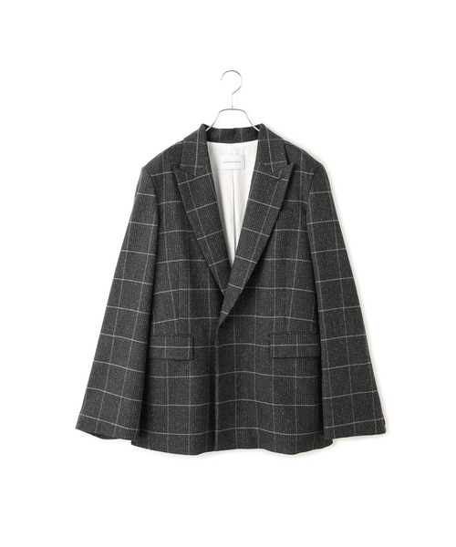 ADAM ET ROPE'（アダムエロペ）の「ダブルブレストチェックジャケット（テーラードジャケット・レディース・ブラウン/ブラック系その他・38/36）」の21枚目の写真