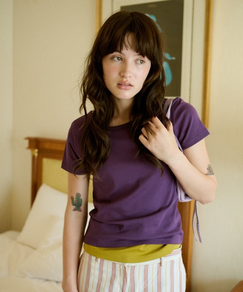 common gull products.(コモンガルプロダクツ)の「自分と誰かのパックtee(Tシャツ/カットソー・レディース・レッド系/パープル系/グリーン系・SMALL/MEDIUM/LARGE)」の3枚目の写真