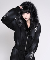 REFLEM/レフレム』顔料加工猫耳ZIPフーディー/ジップパーカー