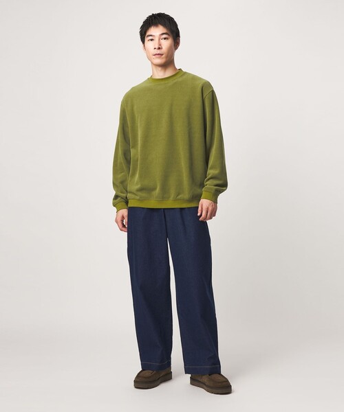 green label relaxing(グリーンレーベルリラクシング)の「モール ジャガード クルーネック 長袖 カットソー(Tシャツ/カットソー・メンズ・ダークブラウン/ライトグレー/ダークグレー/オリーブ・XL/L/M/S)」の20枚目の写真