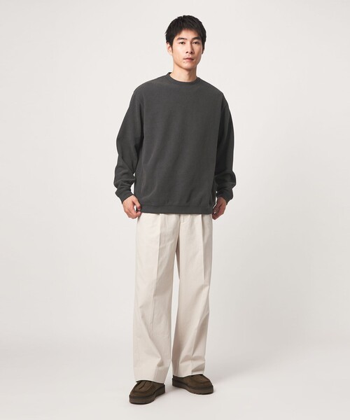 green label relaxing(グリーンレーベルリラクシング)の「モール ジャガード クルーネック 長袖 カットソー(Tシャツ/カットソー・メンズ・ダークブラウン/ライトグレー/ダークグレー/オリーブ・XL/L/M/S)」の15枚目の写真