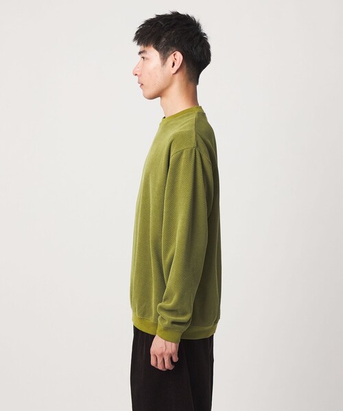 green label relaxing(グリーンレーベルリラクシング)の「モール ジャガード クルーネック 長袖 カットソー(Tシャツ/カットソー・メンズ・ダークブラウン/ライトグレー/ダークグレー/オリーブ・XL/L/M/S)」の18枚目の写真