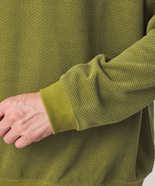 green label relaxing(グリーンレーベルリラクシング)の「モール ジャガード クルーネック 長袖 カットソー(Tシャツ/カットソー・メンズ・ダークブラウン/ライトグレー/ダークグレー/オリーブ・XL/L/M/S)」の5枚目の写真