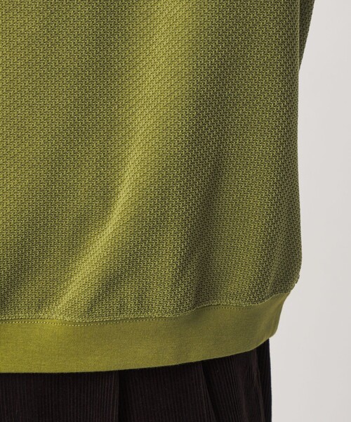 green label relaxing(グリーンレーベルリラクシング)の「モール ジャガード クルーネック 長袖 カットソー(Tシャツ/カットソー・メンズ・ダークブラウン/ライトグレー/ダークグレー/オリーブ・XL/L/M/S)」の6枚目の写真