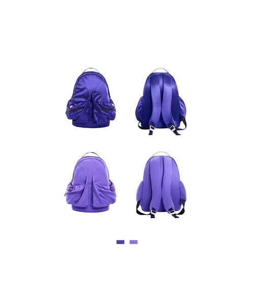 OFFWINTER(オフウィンター)の「【OFFWINTER】撥水高光沢サテン/高密度コーマ綿 ロケットバックパック / リュック M PC収納可 13インチ(スペースシリーズ)(ショルダーバッグ・メンズ・ブルー/グリーン/パープル・MEDIUM)」の13枚目の写真