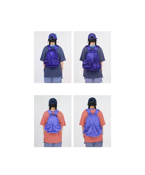 OFFWINTER(オフウィンター)の「【OFFWINTER】撥水高光沢サテン/高密度コーマ綿 ロケットバックパック / リュック M PC収納可 13インチ(スペースシリーズ)(ショルダーバッグ・メンズ・ブルー/グリーン/パープル・MEDIUM)」の14枚目の写真