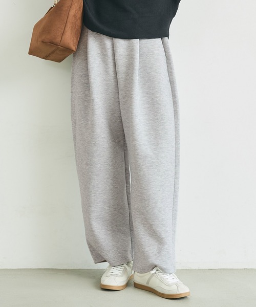 coca(coca)(コカ)の「ソフトスウェットコクーンパンツ(スウェットパンツ・レディース・グレー/ブラック・S/M/L)」の1枚目の写真